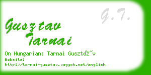 gusztav tarnai business card